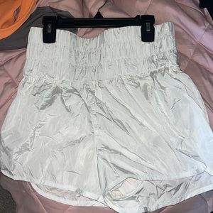 White free people athletic shorts